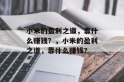 小米的盈利之道，靠什么赚钱？，小米的盈利之道，靠什么赚钱？