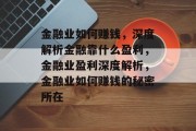 金融业如何赚钱，深度解析金融靠什么盈利，金融业盈利深度解析，金融业如何赚钱的秘密所在