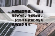 代理加盟赚钱，一份详细的介绍，代理加盟，一份详尽的收益分析与成功案例分享