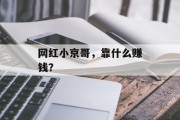 网红小京哥，靠什么赚钱？