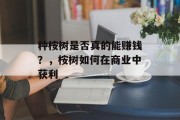 种桉树是否真的能赚钱？，桉树如何在商业中获利