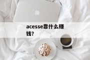 acesse靠什么赚钱？