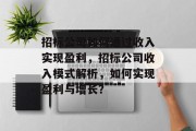 招标公司如何通过收入实现盈利，招标公司收入模式解析，如何实现盈利与增长？