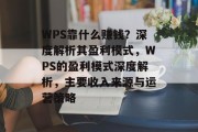 WPS靠什么赚钱？深度解析其盈利模式，WPS的盈利模式深度解析，主要收入来源与运营策略