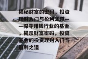 揭秘财富的密码，投资理财入门与盈利之道——探寻赚钱行业的基金，揭示财富密码，投资基金的投资理财入门与盈利之道