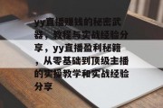 yy直播赚钱的秘密武器，教程与实战经验分享，yy直播盈利秘籍，从零基础到顶级主播的实操教学和实战经验分享