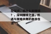 在深圳，靠什么能赚钱？，深圳赚钱之道，机遇与策略共舞的都市生活