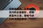 经销商赚钱，从策略到技巧的全面解析，经销商盈利之道，策略与技巧的全方位解读