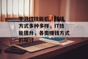 学习IT技能后，赚钱方式多种多样，IT技能提升，各类赚钱方式的探讨