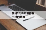 属猪2018年谁都躲不过的劫难