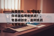 从零开始，如何赚钱？你将面临哪些挑战？，零基础创业，盈利挑战与策略探讨