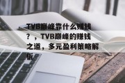 TVB巅峰靠什么赚钱？，TVB巅峰的赚钱之道，多元盈利策略解析