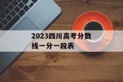 2023四川高考分数线一分一段表