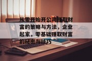 从零开始开公司赚取财富的策略与方法，企业起家，零基础赚取财富的秘密与技巧