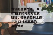 微软的盈利之道，.NET技术如何助力微软赚钱，微软的盈利之道，.NET技术驱动的盈利策略