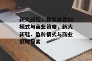 新大新鞋，探索其盈利模式与商业策略，新大新鞋，盈利模式与商业策略探索