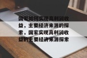 国家如何实现高利润收益，主要经济来源的探索，国家实现高利润收益的主要经济来源探索