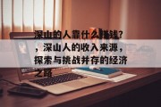 深山的人靠什么赚钱？，深山人的收入来源，探索与挑战并存的经济之路