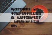 Up主如何赚钱，从新手到盈利高手的全面指南，从新手到盈利高手，如何通过UP主实现赚钱