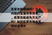 卖菜也能赚钱吗？这个问题的答案并非简单。，卖菜也能成为万元户吗？如何在菜市场中实现财富增长