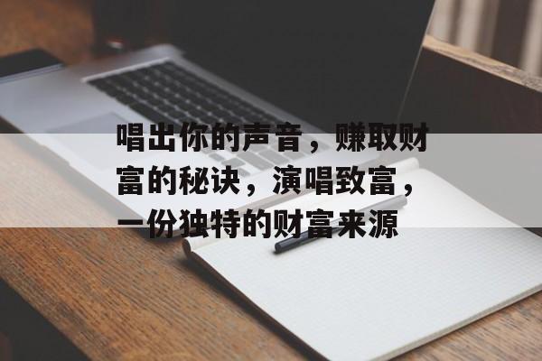 唱出你的声音，赚取财富的秘诀，演唱致富，一份独特的财富来源